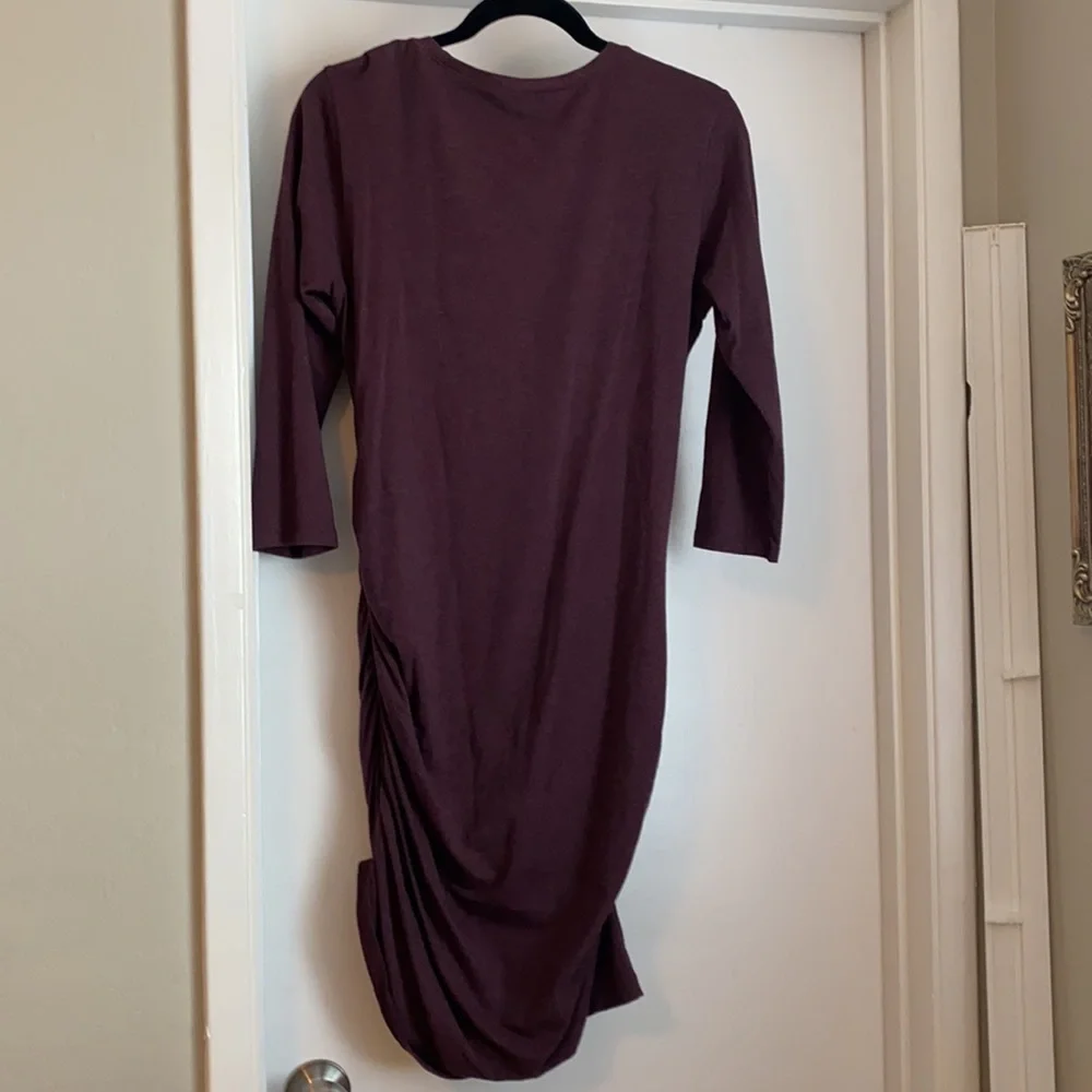 lululemon athletica Asymmetrical Ruched Dress in Deep Plum
